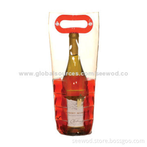 Chiller Tote PVC Wine Cooler Bag, Customized Logos are Accepted
